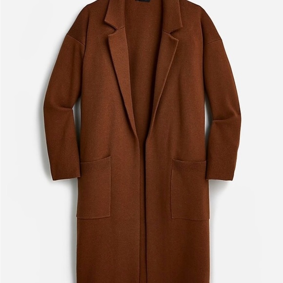 J. Crew Brown Open-Front Cardigan - Picture 1 of 8